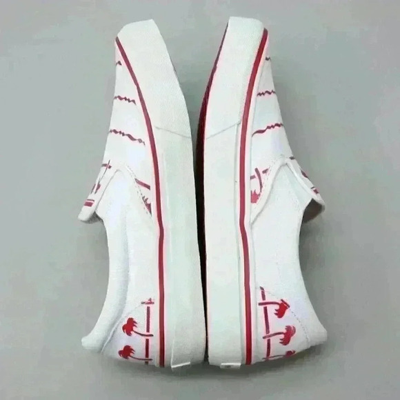 In-Out-Burger Ladies 7.5 Drink Cup Slip-on Skate Palm Tree Tennis/Gym Sneakers - Picture 11 of 13